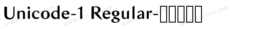 Unicode-1 Regular字体转换